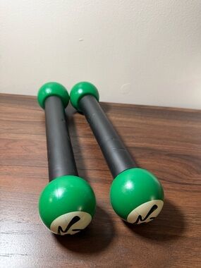 Zumba Toning Sticks 1lb Set Green Black Weights